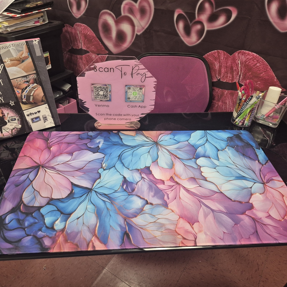 Floral Abstract Desk Mat